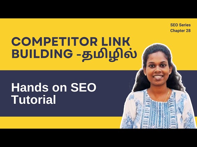 Hands-on SEO Tutorial | Competitor Link Building | Chapter 28
