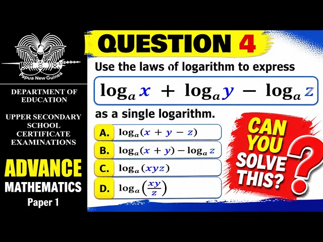 GRADE 12 ADVANCED MATHS MADE EASY! 🔥 | PNG EXAM QUESTIONS SOLVED