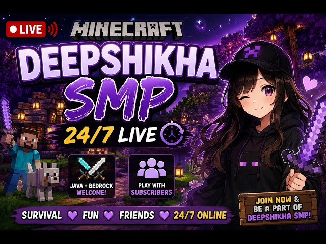 🔥 Join Deepshikha SMP LIVE | Survival SMP | Play With Subscribers