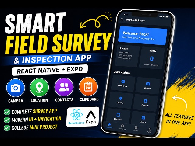 React Native Smart Field Survey & Inspection App |  Project Demo | Camera, Location & Contacts