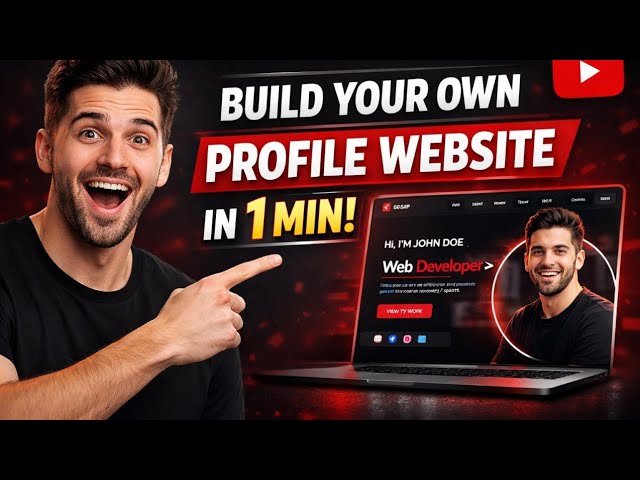 Build your own profile website in 1 minute.