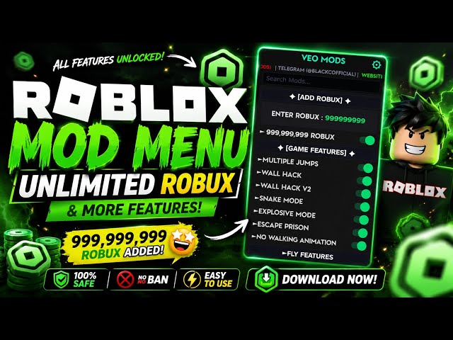 Roblox Mod Menu v2.734.917 Unlimited Robux | Roblox Mod Apk Unlimited Robux | ROBLOX MOD MENU
