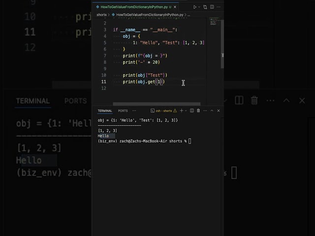 How To Get Value From Dictionary With Get In Python
