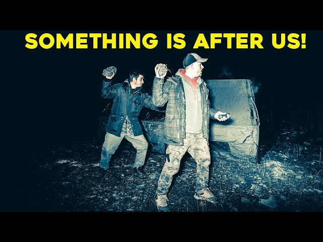 (SOMETHING CAME AFTER US!) TERRIFYING NIGHT HOT TENT CAMPING IN THE HAUNTED WOODS IN REMOTE CANADA