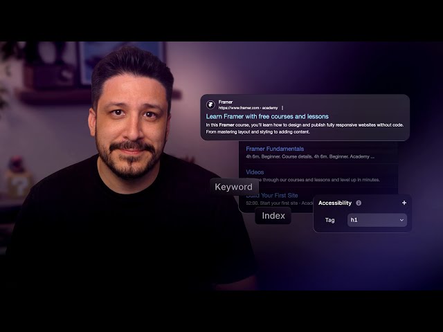 Intro to SEO & Accessibility in Framer (SEO Lesson 1)