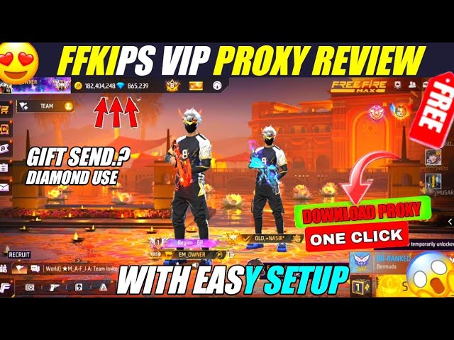 💌 SERVIDOR PROXY VIP FFKIPAS 💎 | USO DE DIAMANTE 💠 | REGALO ENVIADO 🎁 | MUCHAS FUNCIONES ✅🔥