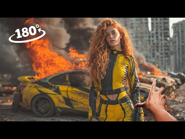 VR 180 THE ULTIMATE SURVIVAL Fire Tornado & Flooded City Tsunami Interactive video