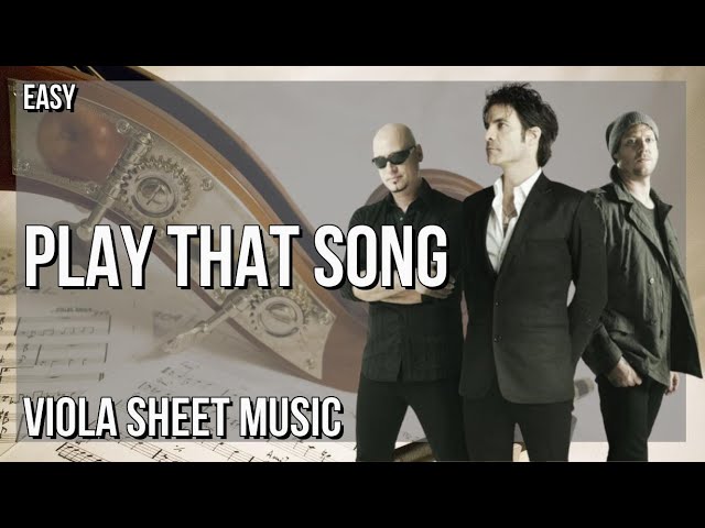 SUPER EASY Viola Sheet Music: How to play Play That Song  by Train