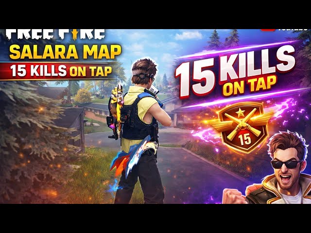 Salara Map 😱 15 KILLS ONE TAP | Free Fire Long Gameplay