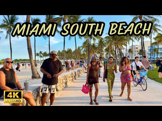 Festive South Beach Miami Evening Walk 2026 🌴 Ocean Drive to Española Way | 4K