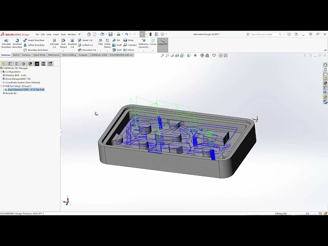 Alternate Roughing Options in HCL CAMWorks
