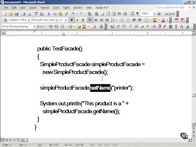 Executing the Facade Design Pattern