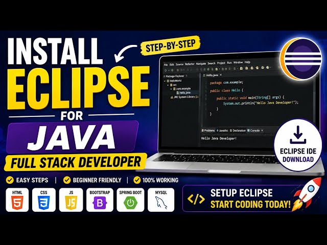 Install Eclipse IDE for Java Full Stack Developer (2026) #java #eclipse #fullstackdeveloper 