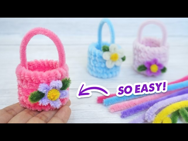 Easy DIY Mini Basket with Pipe Cleaners | How to make stuff out of pipe cleaners