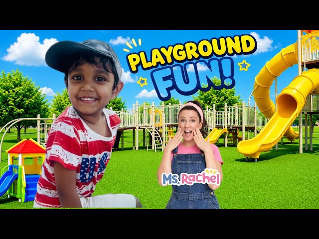 Ms Rachel toddler learning | Learning at an Outdoor Playground #msrachel #toddlerlearning #kidssong