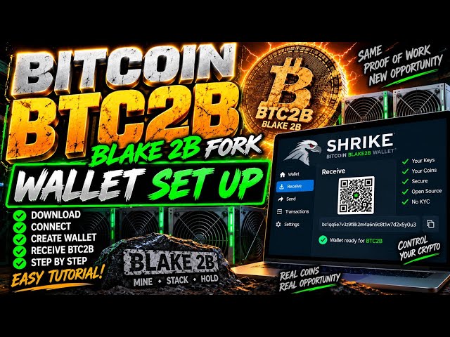 How to Set Up a BTC2B Wallet | Shrike Wallet Windows Tutorial (BLAKE2b)