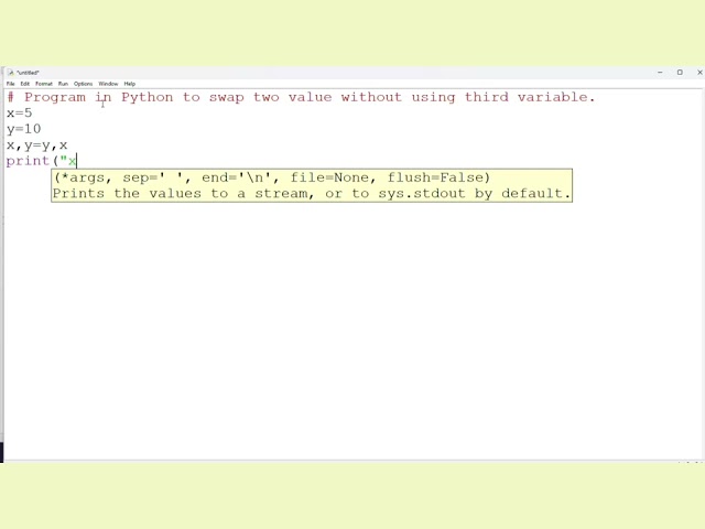 Swapping of Two values without using third variable in python | #sivt #python #sivtbangana #