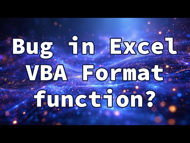 Bug in Excel VBA Format function?