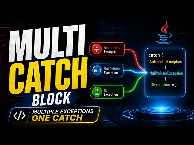 Can One Catch Block Handle Multiple Exceptions? 🤯 | Java Multi-Catch Explained