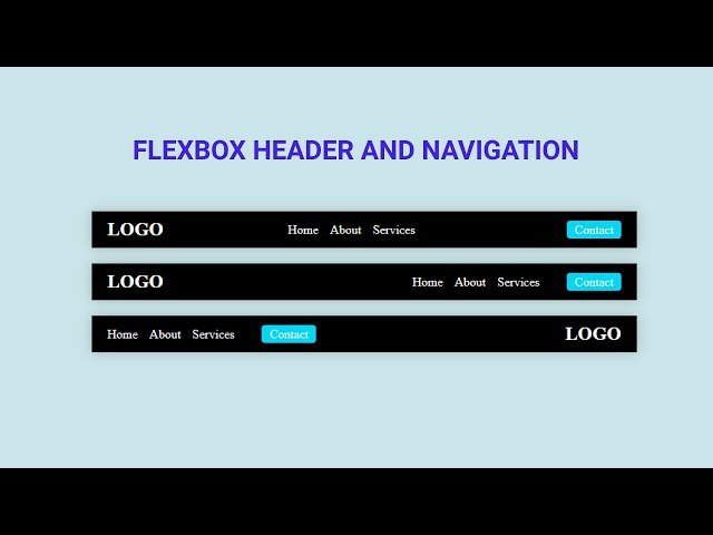 How To Make A Website Header Navbar Using HTML And CSS | Flexbox Complete Types of Nav Menus#css-nav