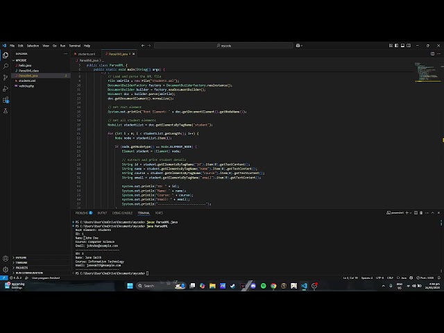 DUAY PARSING XML IN JAVA