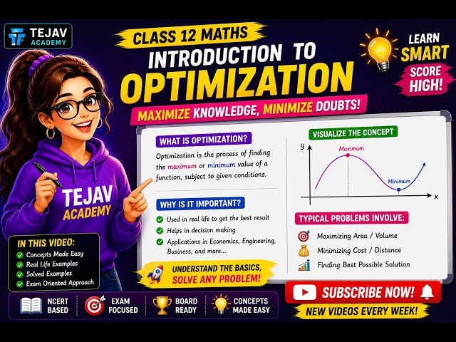 Introduction to Optimization Explained | Optimization Problems Made Easy | Class 12 Maths