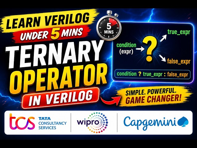 Master Ternary Operator in Verilog Under 5 Mins! ⏱️ #verilog