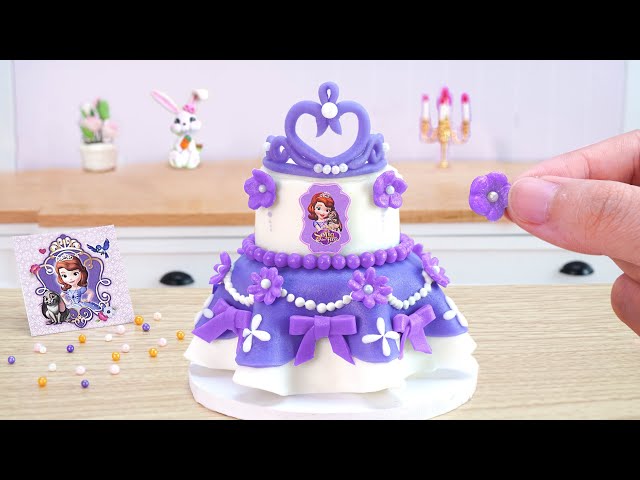 Mini Cakes | Miniature Sofia Princess Dress Cake Decorating | Best Disney Princess Mini Cake For You