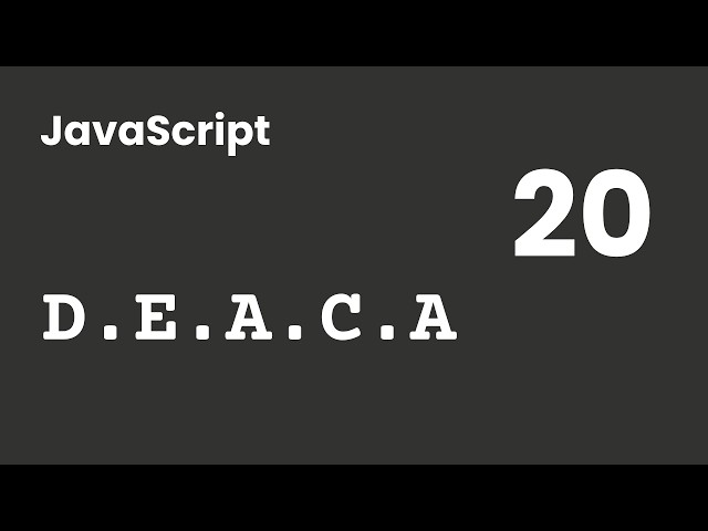 JavaScript Introduction | Lesson 20