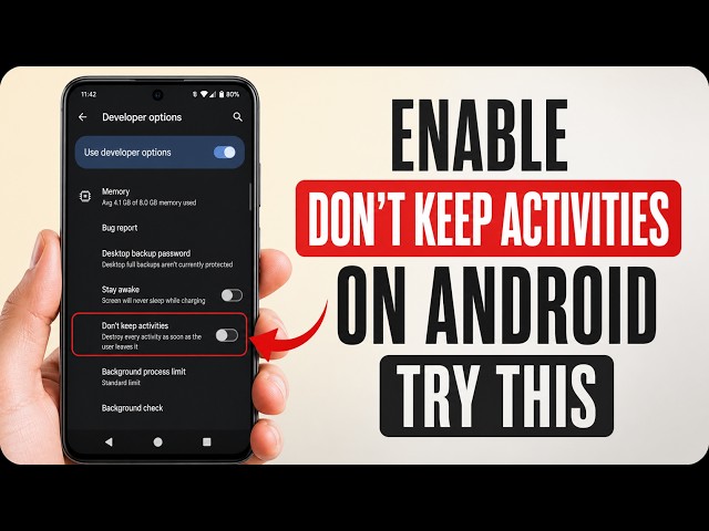 How to Enable 'Don't Keep Activities' on Android