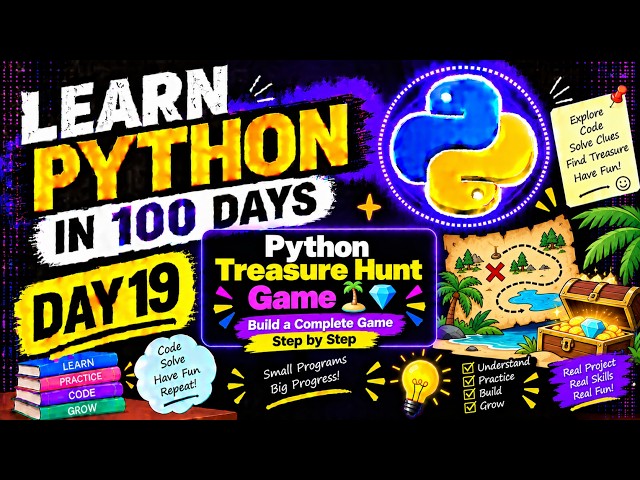 Python Treasure Hunt Game 🏝️💎 | Build a Complete Game Step by Step