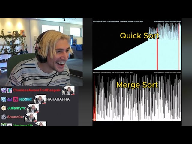 xQc Reacts to Sorting Algorithms