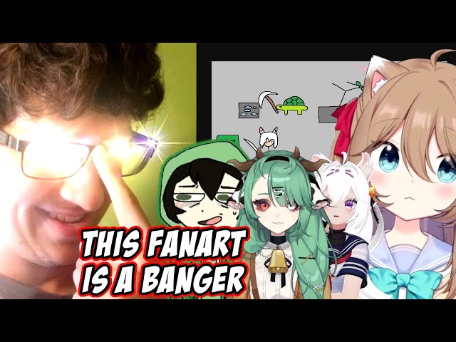 Magic The Noah Draws Fanart | HC Minecraft With Neuro, Vedal, Filian & Crelly