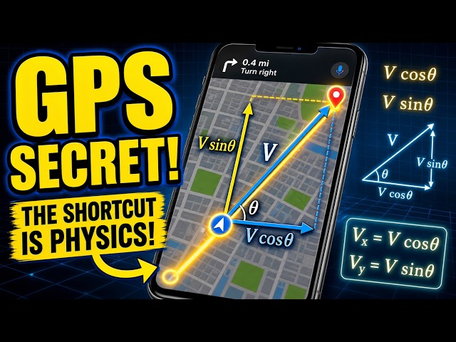 How Does GPS Find the Shortest Route? Vector Components Explained in Telugu