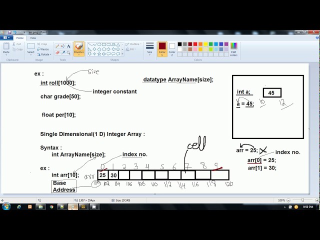 Accepting input from user in 1-D integer Array in C Language  |  Hindi