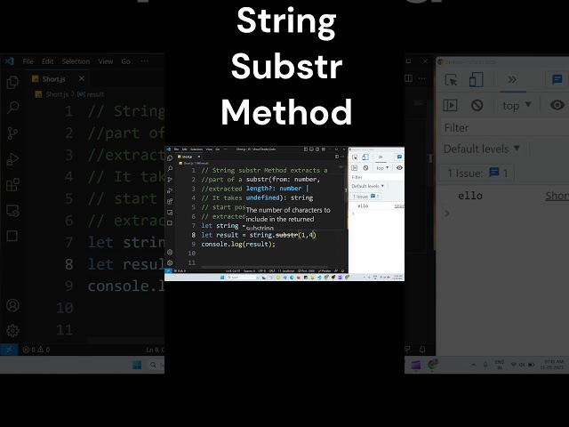 String Substr Method in JavaScript