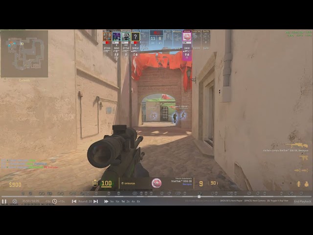 Counter strike 2 1vs4 clutch double knife no scope