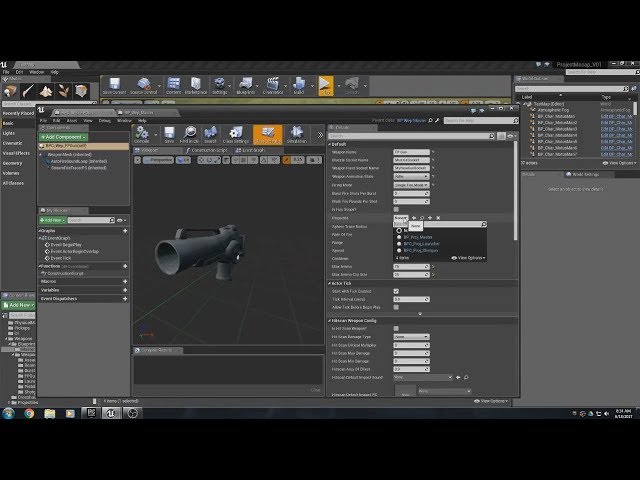 Unreal Engine 4  - Tutorial MP TPS V01 -  Weapons System PT1