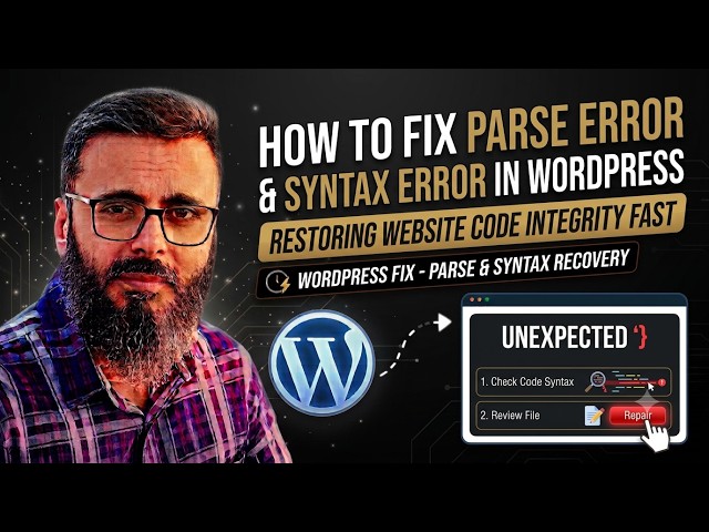 How to Fix Parse Error & Syntax Error in WordPress