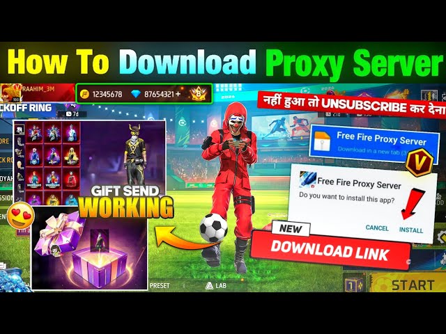 HOW TO DOWNLOAD PROXY SERVER IN FREE FIRE, HOW TO USE PROXY SERVER IN FREE FIRE, VIP PROXY SERVER