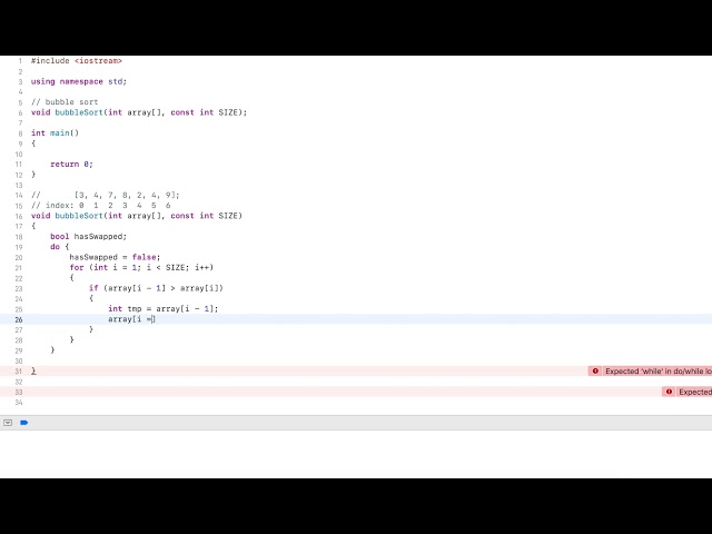 C++ Tutorial: Bubble Sort