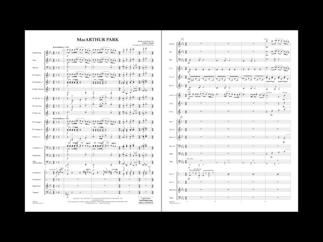 MacArthur Park by Jimmy Webb | Arr. Paul Murtha