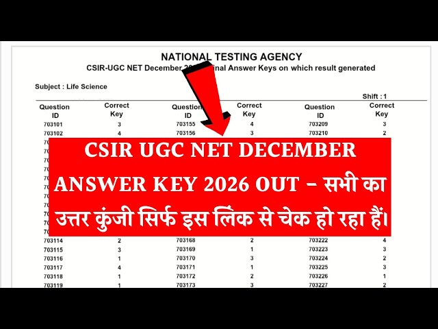 UGC NET December Answer Key 2025 | UGC NET Answer Key Link 2025 | How To Check UGC NET Dec Answer