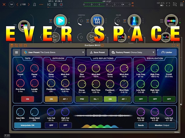 EverSpace - Regenerative Cloud Reverb - For Creating Enormous Spaces - Demo for the iPad