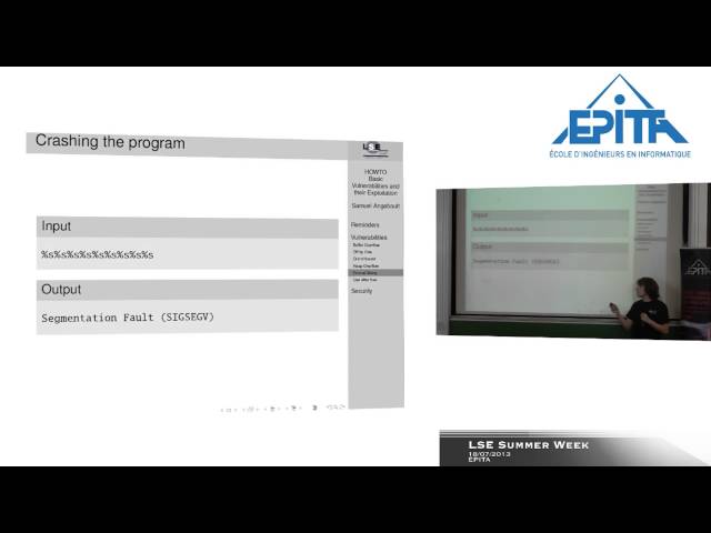 HOWTO: Basic Vulnerabilities and their Exploitation, Samuel Angebault, LSE Week 2013