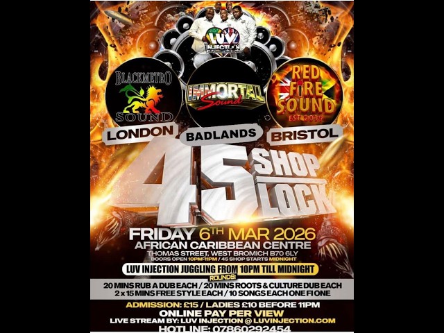 45 SHOP LOCK ..... BLACK METRO SOUND -  IMMORTAL SOUND - RED FIRE SOUND