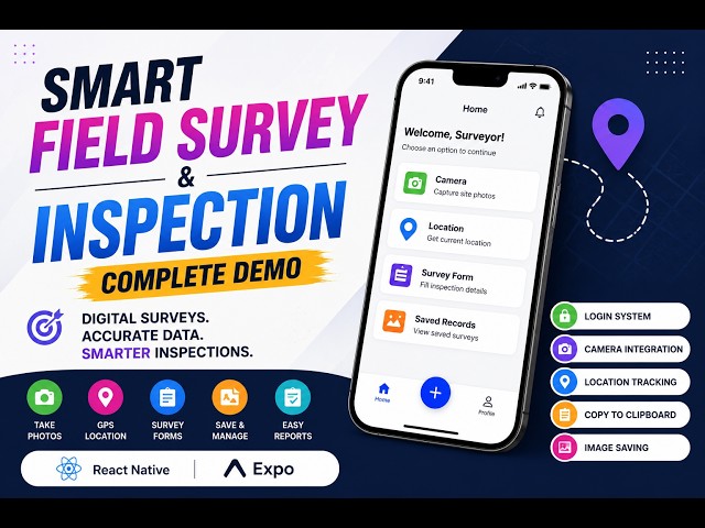 smart survey and inspection app | React Native | Expo | Nishit Doshi