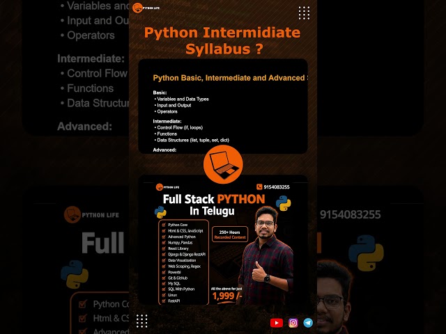 Python Intermediate Concepts | Basics Tarvatha Em Nerchukovali? | PythonLife