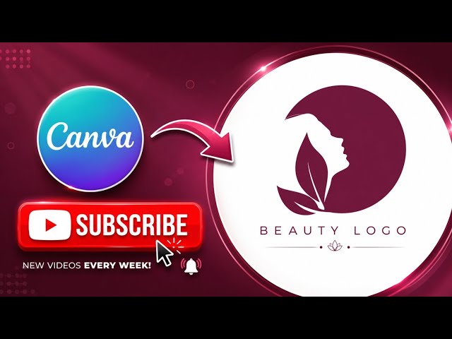 🌸 Create a Beautiful Beauty Logo in Canva 💄 | Easy Canva Logo Design Tutorial for Beginners 🎨✨