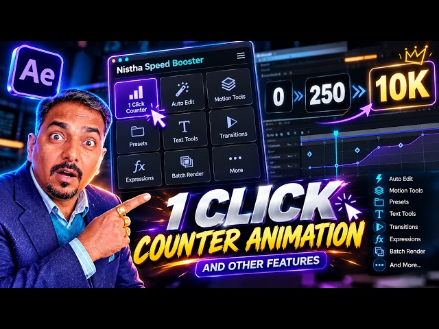 1 Click Counter Animation + More Powerful AE Tools!